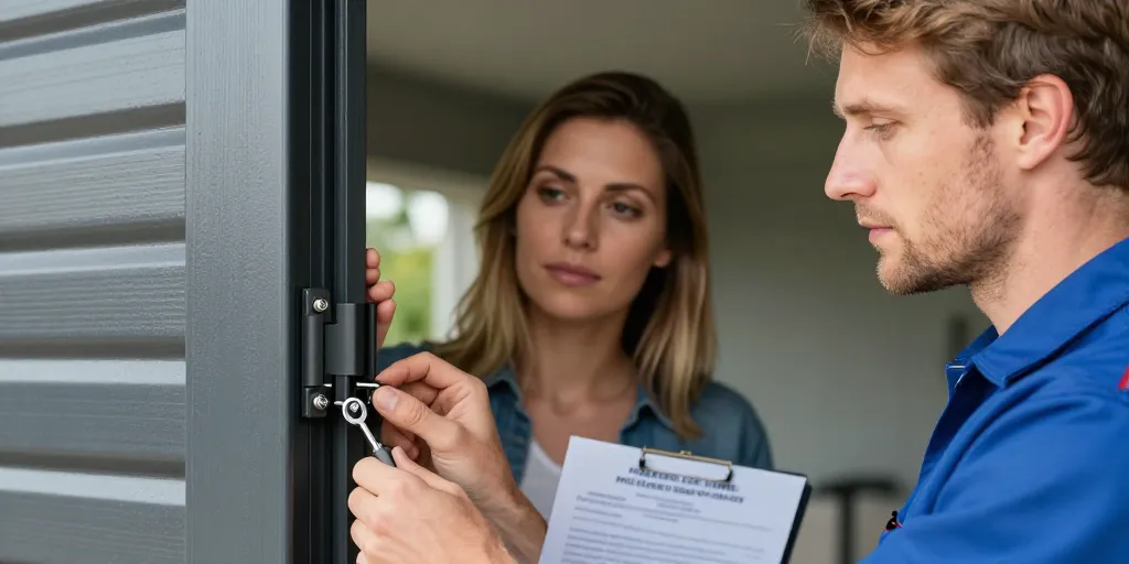 serrure 3 point porte de garage